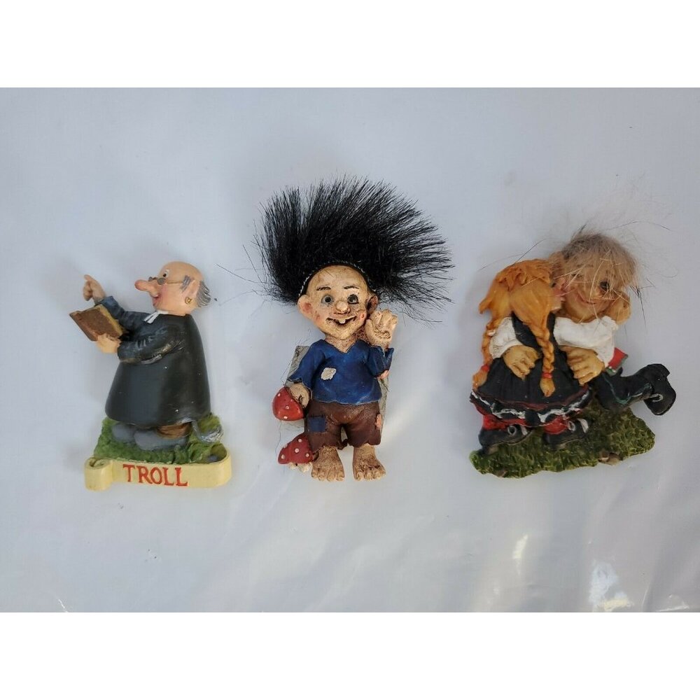 Resin Fridge Magnet: Finland - Troll lot of 3